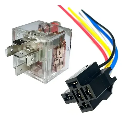 Relé Auxiliar Universal 40a Caixa Transparente Variação 24v 5p