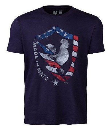 Camiseta Made in Mato New EUA Azul