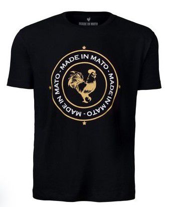 Camiseta Made in Mato Preta e Dourada