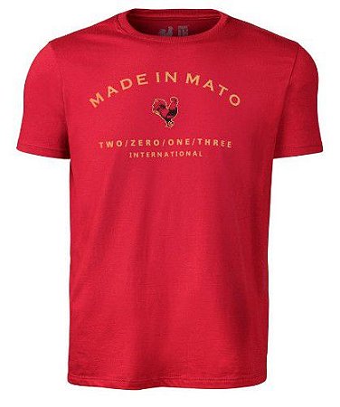 Camiseta Made in Mato Estampada Vermelha