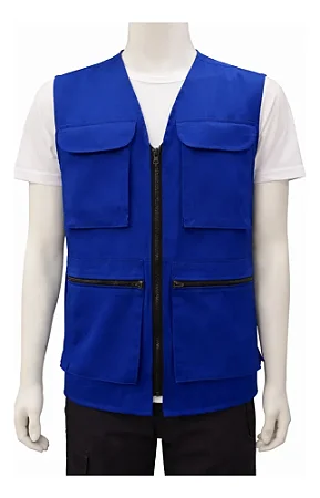 Colete Brim leve 100% Algodão 04 bolsos