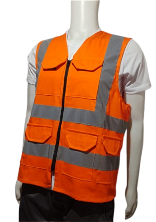 Colete Refletivo   06 bolsos Faixas de 50mm