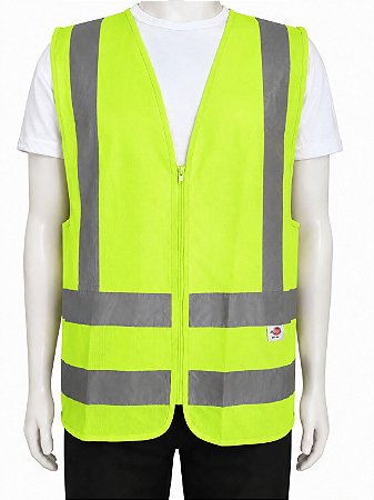 Colete Refletivo de Segurança EPI Sem Bolso Fluorescente Verde e Laranja NBR 15292