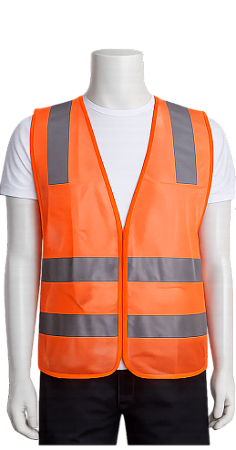 Colete Refletivo de Segurança EPI GSM Verde Fluorescente e Laranja – NBR 15292