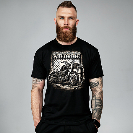 Camiseta Motorcycle Chopper Wild Ride