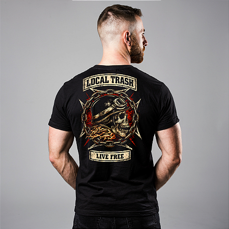 Camiseta Motorcycle Local Trash Live Free