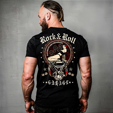 Camiseta Motorcycle Garage Rock & Roll