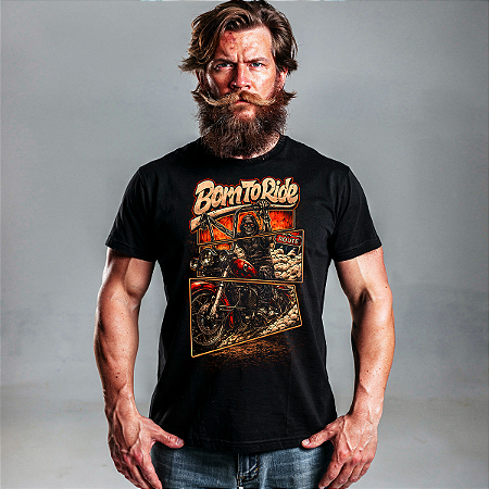 Camiseta Motorcycle Born to Ride Route