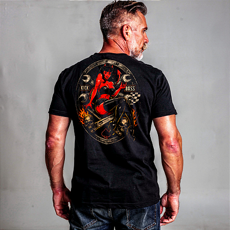 Camiseta Motorcycle Pin-Up Infernal