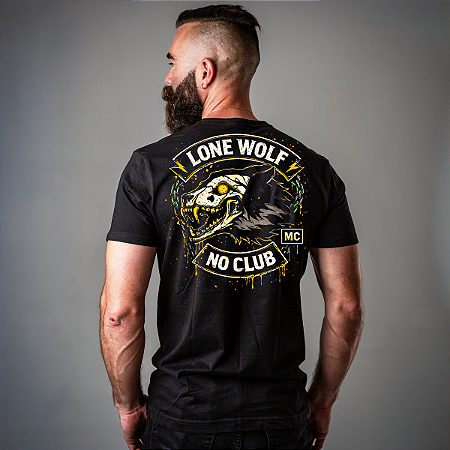 Camiseta Motorcycle Lobo Esqueleto