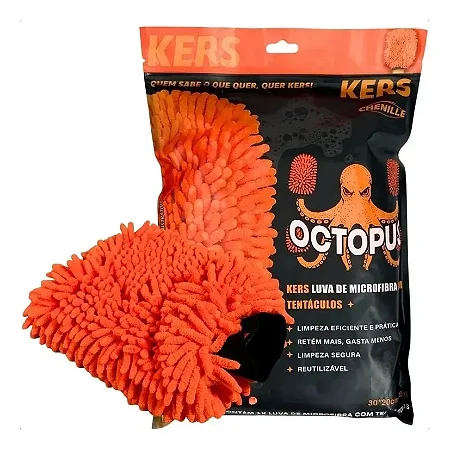 Octopus Luva de Microfibra com Tentáculos 20X30cm 145G - Kers