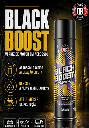 Verniz de Motor Black Boost 400ml Spray - Dub Boyz