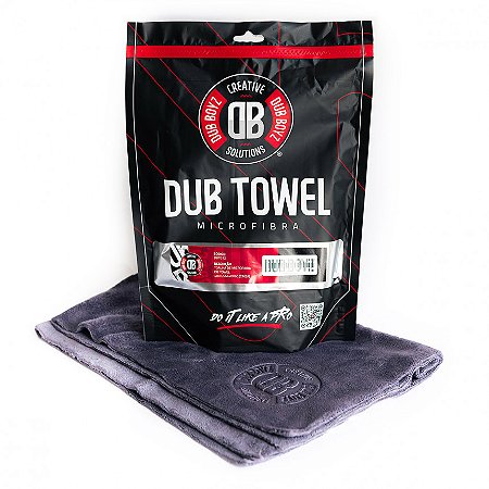 Dub Towel Microfibra 400 GSM Cinza 40x60 - Dub Boyz
