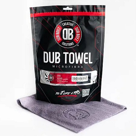 Dub Glass Towel Microfibra p/ Vidro 320 GSM Cinza 40x40 - Dub Boyz