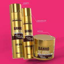 Glatten Professional Banho de Verniz - Kit de Brilho Trio (3 Produtos)