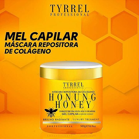 Máscara de Mel Honung Honey Repositora Colágeno Tyrrel 500g