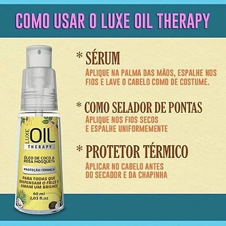 Luxe Oil Therapy - Óleo de Coco & Rosa Mosqueta 60ml