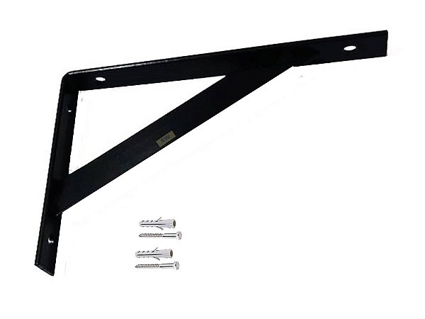 2 Suportes Prateleira Mão Francesa 50cm Preto