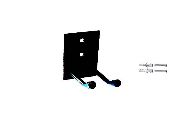 1 Suporte Para Vassouras E Rodo 7cm Preto