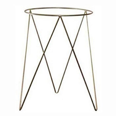 1 Suporte Tripé Para Vaso De Chão 40x28cm Aço Bicromatizado "Dourado"
