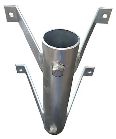 Suporte Antena Cavalete Para Tubo 1.1/4"(38,10mm)T9 Reforçado Zincado