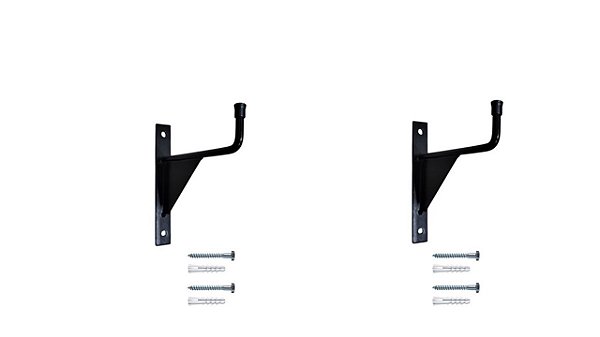 2 Suportes Para Escada/Multiuso Reforçado Preto
