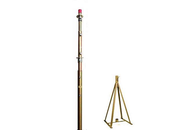 Torre Telescópica Com Base E Estrelinhas Para Antenas(9mts)