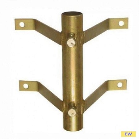 1 Suporte Antena Cavalete Para Tubo 1" Zinco Amarelo (Leve)