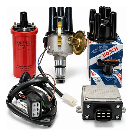 Kit Ignição Eletrônica Kombi Fusca Vw Tampa E Rotor Novo