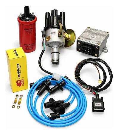 Kit Ignição Completo Vw Kombi Fusca + Cabo De Vela Azul