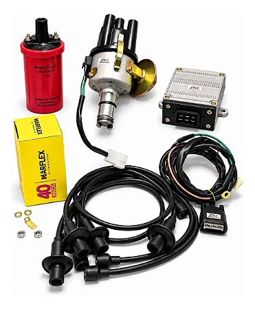 Kit Ignição Completo Vw Kombi Fusca + Cabo De Vela Preto