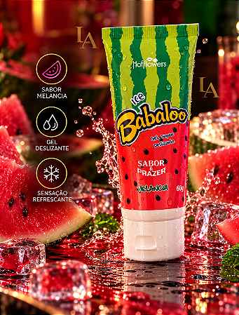 Babaloo Ice Melancia – Gel Deslizante Hot Flowers