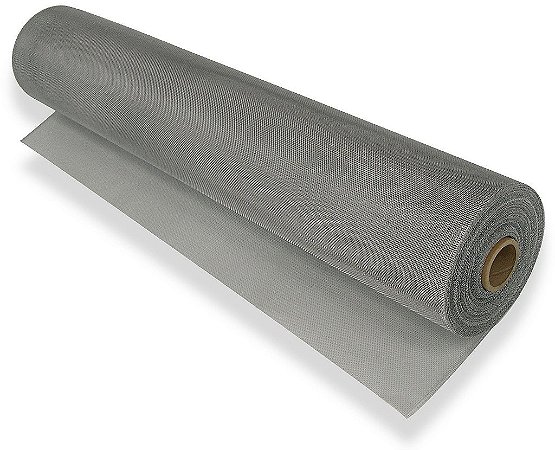 Tela Mosquiteiro de Fibra de Vidro Revestida em PVC - Cinza (Por Metro Linear)