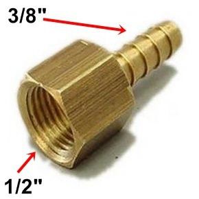 ADAPT. PARA GÁS FEMEA 1/2" X 3/8"