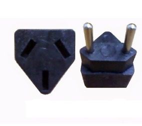 PINO ADAPTADOR 3 FACAS 120º PRETO