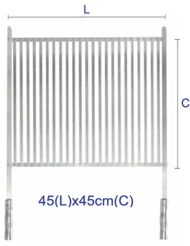 GRELHA ALUMINIO 45X45