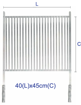 GRELHA ALUMINIO 40X45