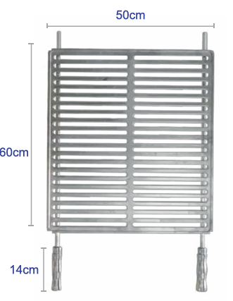GRELHA ALUMINIO FUNDIDO 60X49