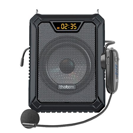Amplificador de Voz Portátil Profissional - THOTEM A20 + 2 Microfones e Potência 25W - Kit do Professor