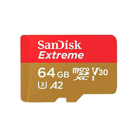 Cartão De Memória Sandisk Extreme 80 MB/s Até 170 MB/s 64GB
