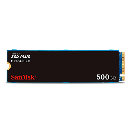 SSD Sandisk Plus, Leitura Até 2.400 MB/s, Gravação até 1.500 MB/s 500GB