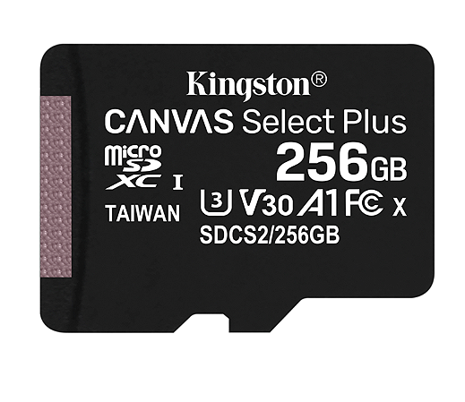 Cartão de Memória Micro SD Kingston Canvas Select Plus 256GB