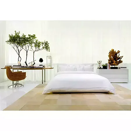 Tapete de couro Luxo Bege placa 20x20cm Nobre couros