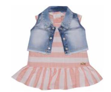 colete jeans para bebe