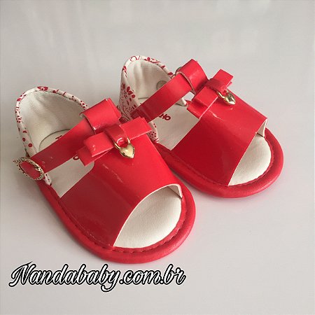 sandalia pimpolho vermelha