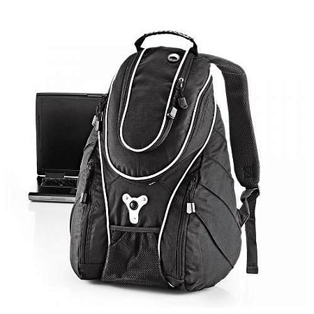 MOCHILA PRETA EM POLYESTER