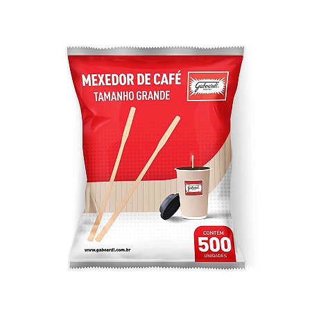 MEXEDOR DE CAFE GABOARDI LONGO 500 UNIDADES