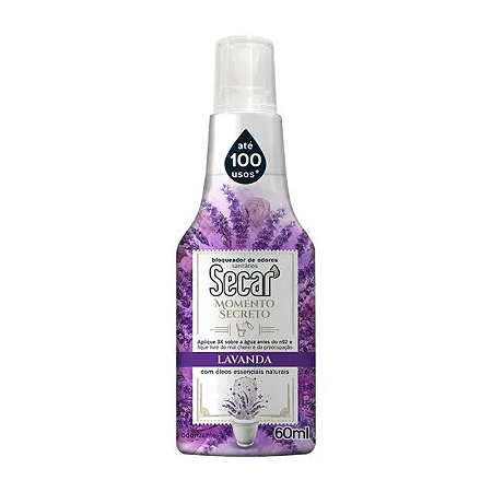 BLOQUEADOR DE ODORES SANITARIOS  SECAR MOMENTO SECRETO LAVANDA 60 ML