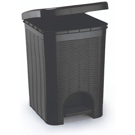 LIXEIRA NITRONPLAST VIME COM PEDAL PRETO 12 LITROS