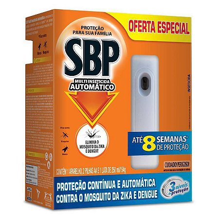 INSETICIDA SBP AUTOMATICO APARELHO + REFIL 250 ML